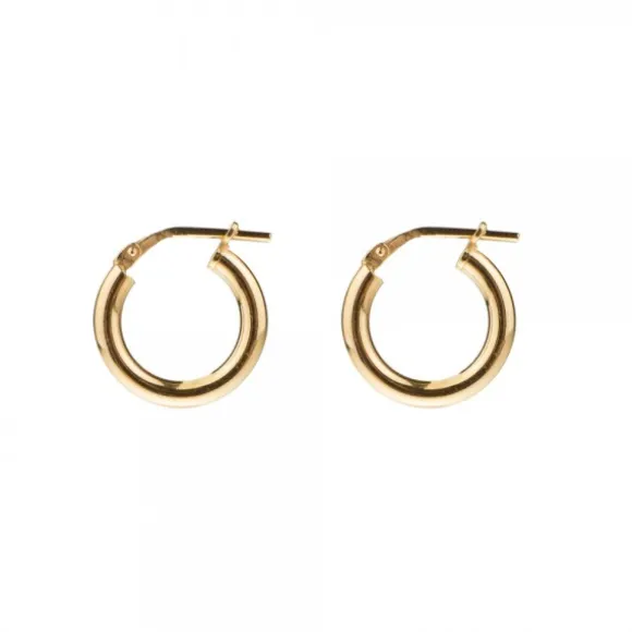 Pendientes Aros Plata Dorada 15mm