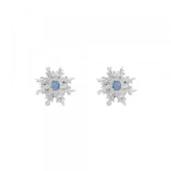 Pendientes Basic Colors Plata y Circonita Azul