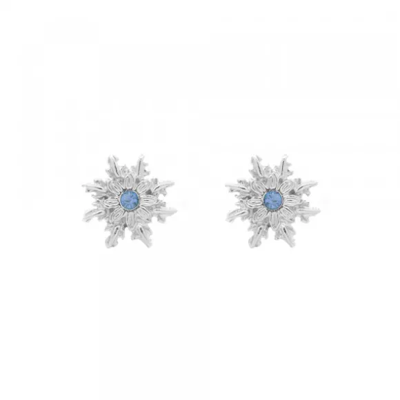 Pendientes Basic Colors Plata y Circonita Azul