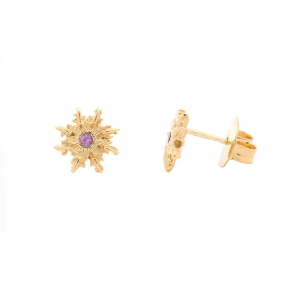 Pendientes Basic Colors Plata Dorada y Amatista