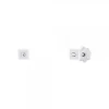 Pendientes Bebé Cuadrados Oro Blanco y Circonita 3mm