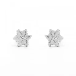 Pendientes Bebé Eguzkilore Oro Blanco y Diamante 6,5mm