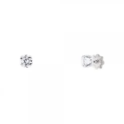 Pendientes Bebé Oro Blanco y Circonita 3,5mm