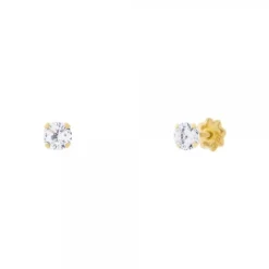 Pendientes Bebé Oro y Circonita 3,5mm