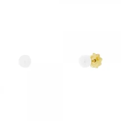 Pendientes Bebé Oro y Perla 4mm