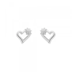 Pendientes Bihotza Plata 8mm