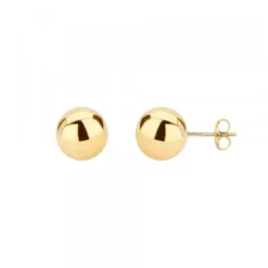 Pendientes Bola Oro 8mm