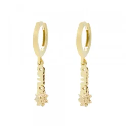 Pendientes Cripa Letras Ama de Plata Dorada 11mm