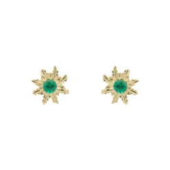 Pendientes Eguzkilore Oro y Esmeralda