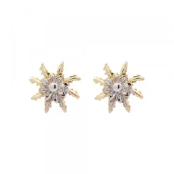 Pendientes Eguzkilore Oro Bicolor 12mm