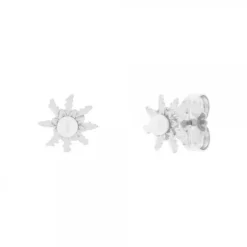 Pendientes Eguzkilore Plata y Perla 11mm