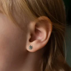 Pendientes Eguzkilore Plata Dorada y Rutenio