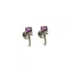 Pendientes Ghor Plata Negra y Amatista