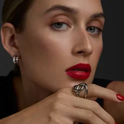 Pendientes Hariak Entrelazados Plata 20mm