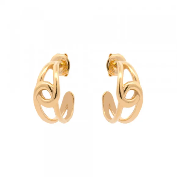 Pendientes Hariak Entrelazado Dorado 20mm