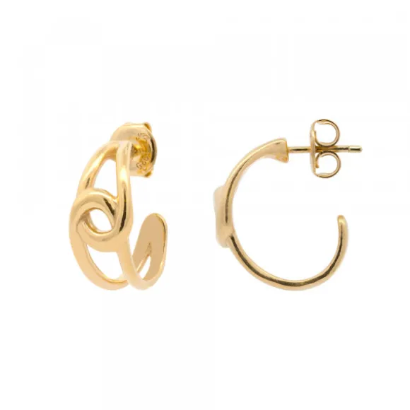 Pendientes Hariak Entrelazado Dorado 20mm