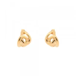 Pendientes Hariak Entrelazados Plata Dorada 12mm