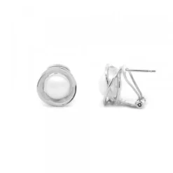 Pendientes Hariak Plata y Perla 13mm