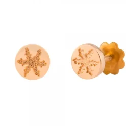 Pendientes Infantiles Redondos Oro Rosa 5mm