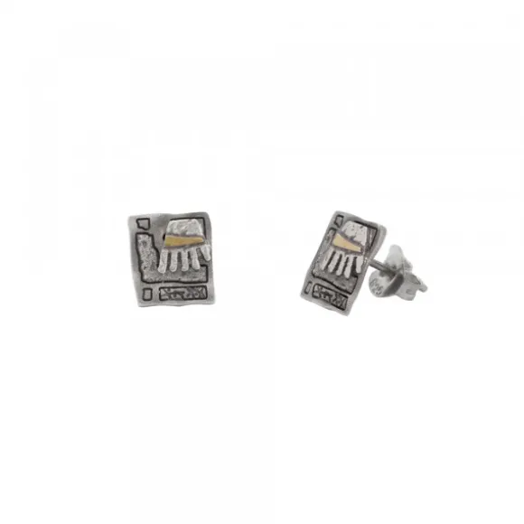 Pendientes Irulegi Plata y Lámina de Oro