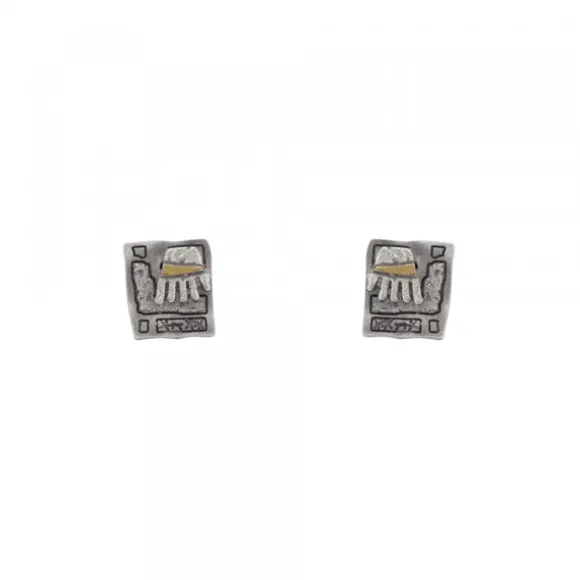 Pendientes Irulegi Plata y Lámina de Oro