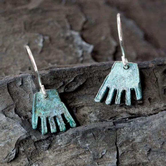 Pendientes Largos Mano de Irulegi Verde