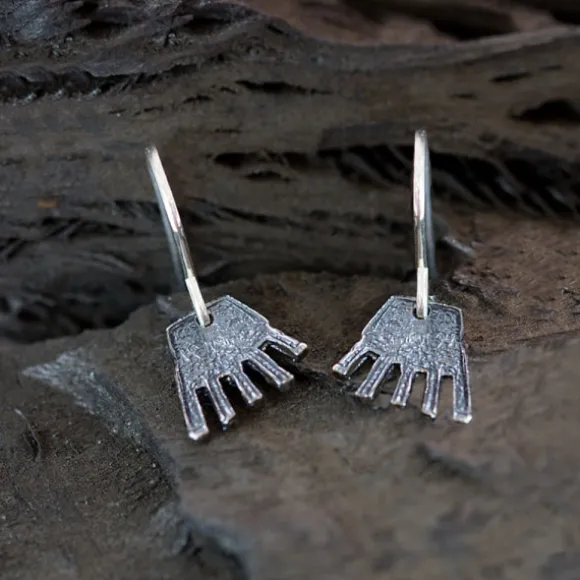 Pendientes Largos Mano de Irulegi de Rutenio