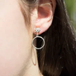 Pendientes Luna Llena Largos Plata