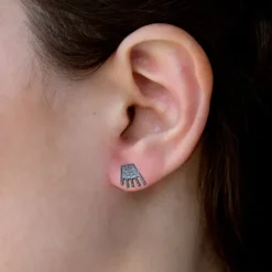 Pendientes Mano de Irulegi Rutenio