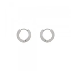 Pendientes Mini Aro Acero Acabado Mate 13mm