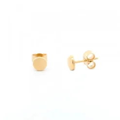 Pendientes Mini Botón Plata Dorada