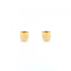 Pendientes Mini Botón Plata Dorada