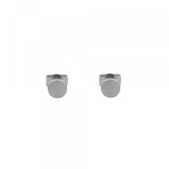 Pendientes Mini Botón Rutenio