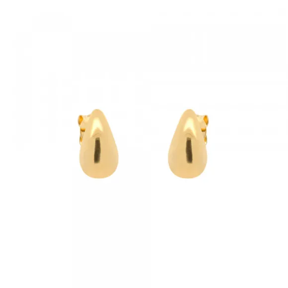 Pendientes Mini Gota Plata Dorada 10mm