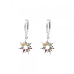 Pendientes Mountain Aro Plata Multicolor