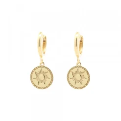 Pendientes Mountain Cripa Redondos de Plata Dorada