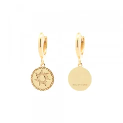 Pendientes Mountain Cripa Redondos de Plata Dorada