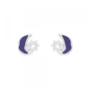 Pendientes Mountain Plata con Esmalte Azul