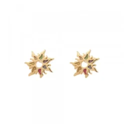 Pendientes Mountain Plata Dorada Multicolor