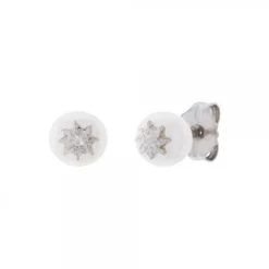 Pendientes Perla y Eguzkilore Plata 9mm