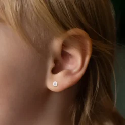 Pendientes Perla y Eguzkilore Plata 7,5mm