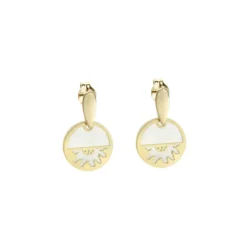 Pendientes Plata Dorada y Nácar Eguzkilore