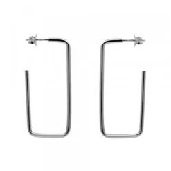 Pendientes Rectangulares Rutenio 40mm