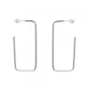 Pendientes Rectangulares Plata 40mm