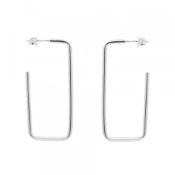 Pendientes Rectangulares Plata 40mm