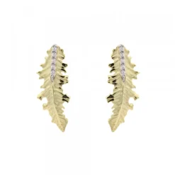 Pendientes Trepador Mari Plata Dorada y Circonitas