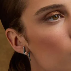 Pendientes Tximist de Rutenio y Plata Rosa