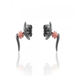 Pendientes Tximist de Rutenio y Plata Rosa