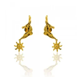 Pendientes Ur de Plata Dorada