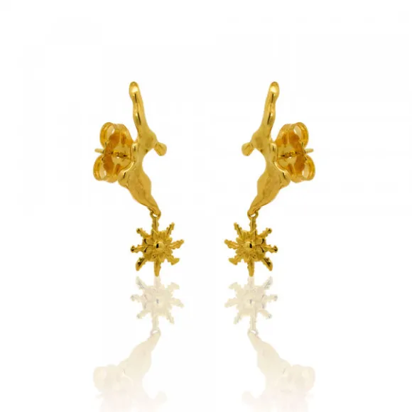 Pendientes Ur de Plata Dorada